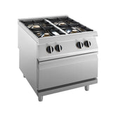 Mașină de gătit, GPL sau gaz, pe suport și cuptor pe gaz, 4 arzătoare, Linia 700, Silko